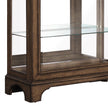 Pulaski Pulaski Accents Rich Brown Soft Chestnut Glass Shelves And Led Light Sliding Door Curio