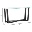 Magnussen Home Wexler Black Truffle And Clear Glass Rectangular Sofa Table