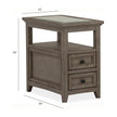 Magnussen Home Paxton Place Dovetail Grey Chairside End Table