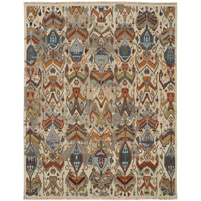 Feizy Leylan 0563F Transitional Ikat in Tan/Ivory/Orange