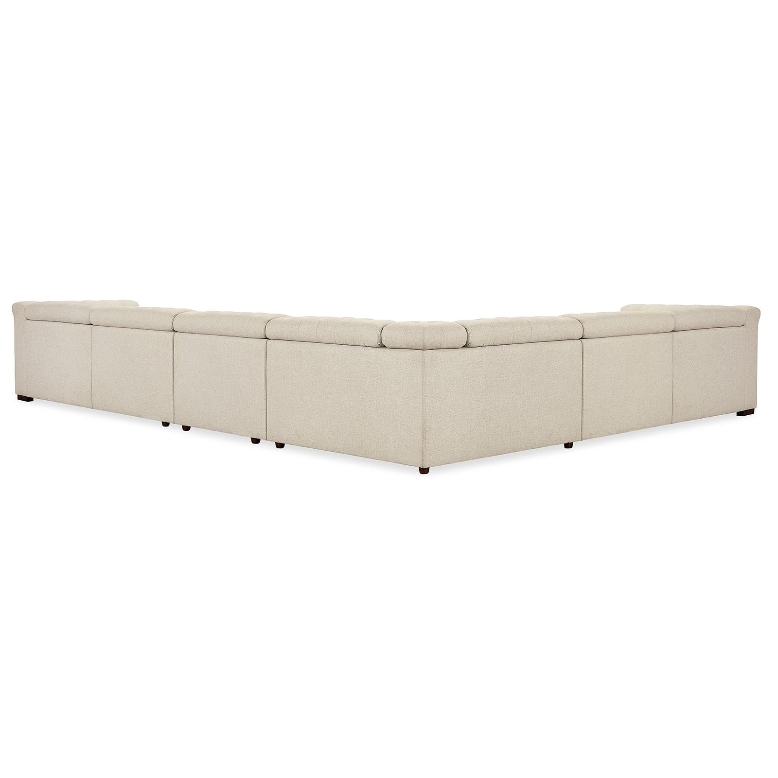 Hooker Furniture Savion Deux 6 Seat Sectional with Three Power Recliners and Seven Power Headrests