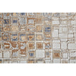 Feizy Laina 39G0F Transitional Geometric in Tan/Ivory/Blue