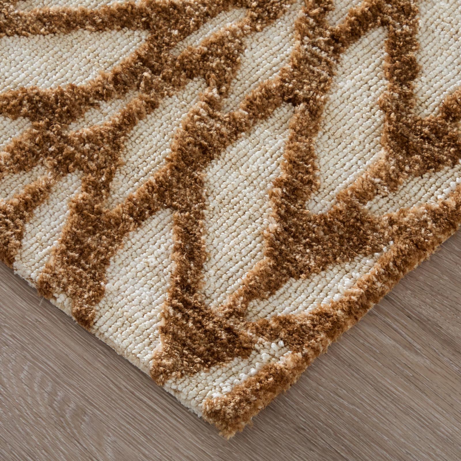 Feizy Colton 8A55F Modern Chevron Rug in Brown/Tan