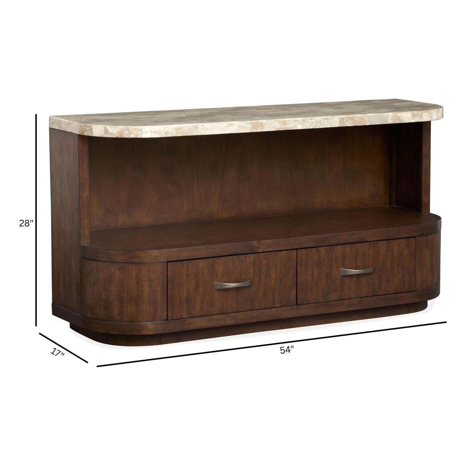 Magnussen Home Mcpherson Burnt Umber Demilune Sofa Table