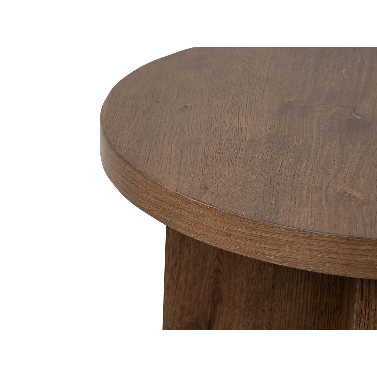 Magnussen Home Oswald Brown Round End Table