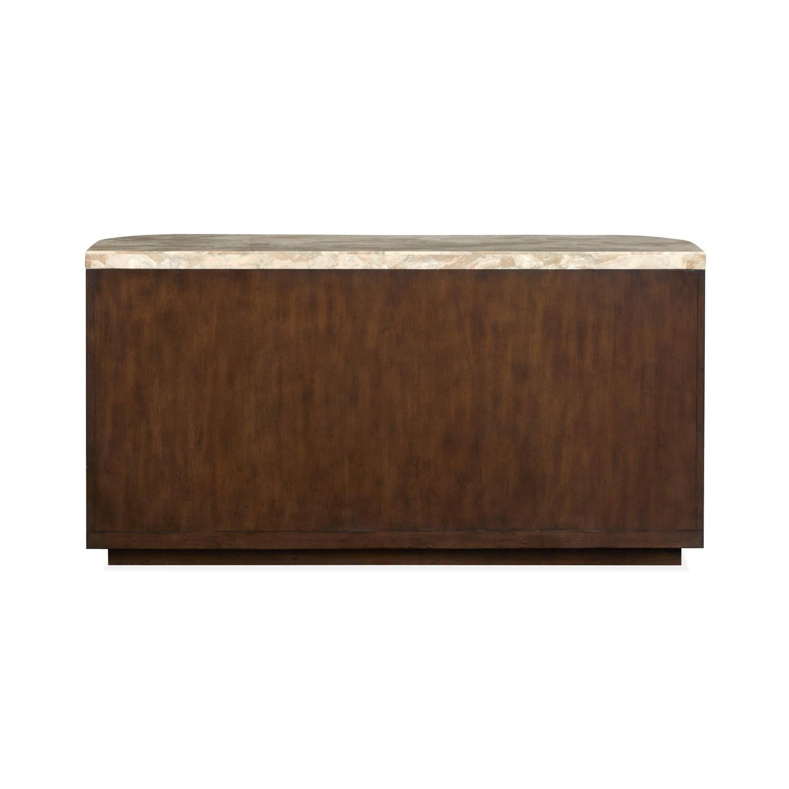 Magnussen Home Mcpherson Burnt Umber Demilune Sofa Table