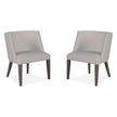 Magnussen Home Kavanaugh Weathered Kona Brown Upholstered Host Chair Set of 2