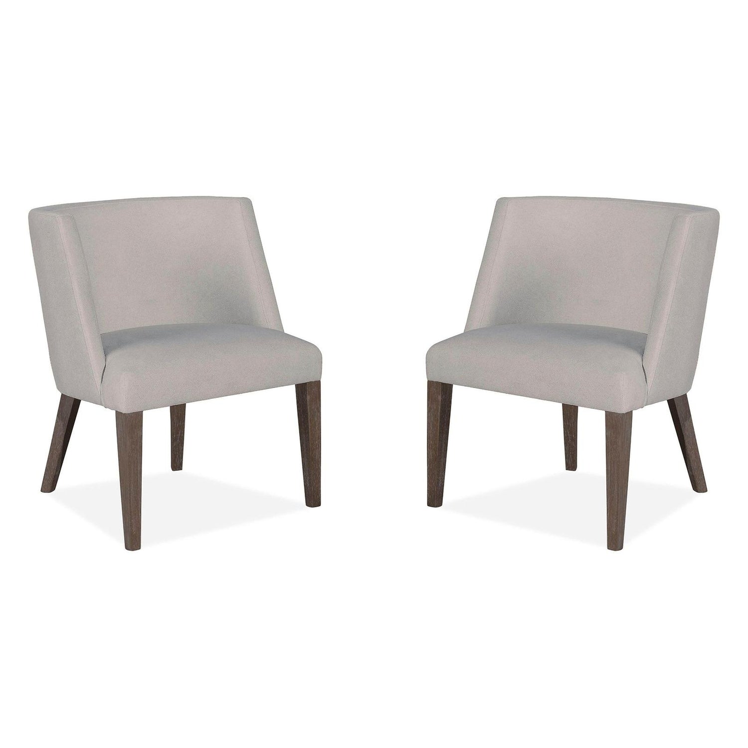 Magnussen Home Kavanaugh Weathered Kona Brown Upholstered Host Chair Set of 2