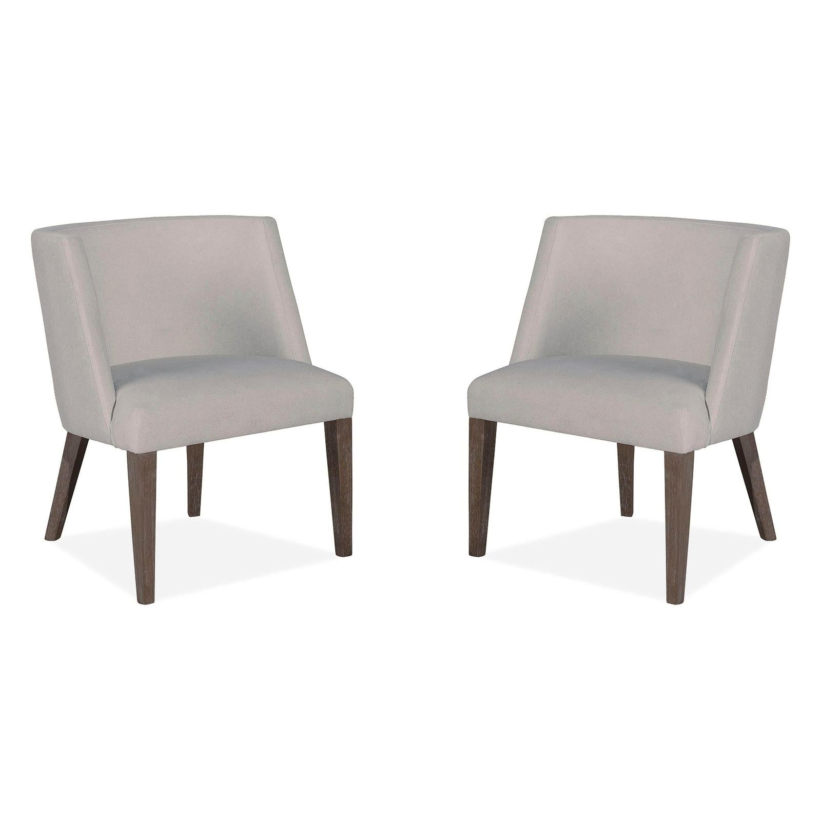Magnussen Home Kavanaugh Weathered Kona Brown Upholstered Host Chair Set of 2