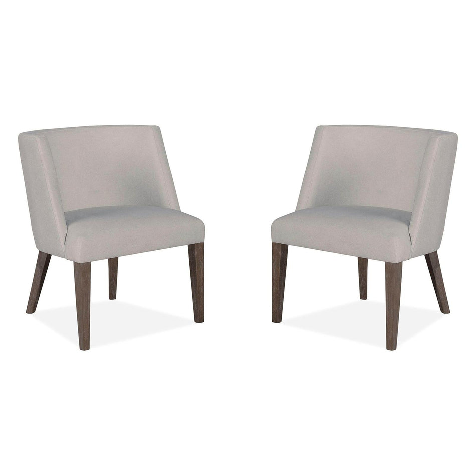 Magnussen Home Kavanaugh Weathered Kona Brown Upholstered Host Chair Set of 2