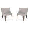 Magnussen Home Kavanaugh Weathered Kona Brown Upholstered Host Chair Set of 2