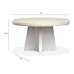 Magnussen Home Lorelei Misty Cloud Extendable Round Dining Table