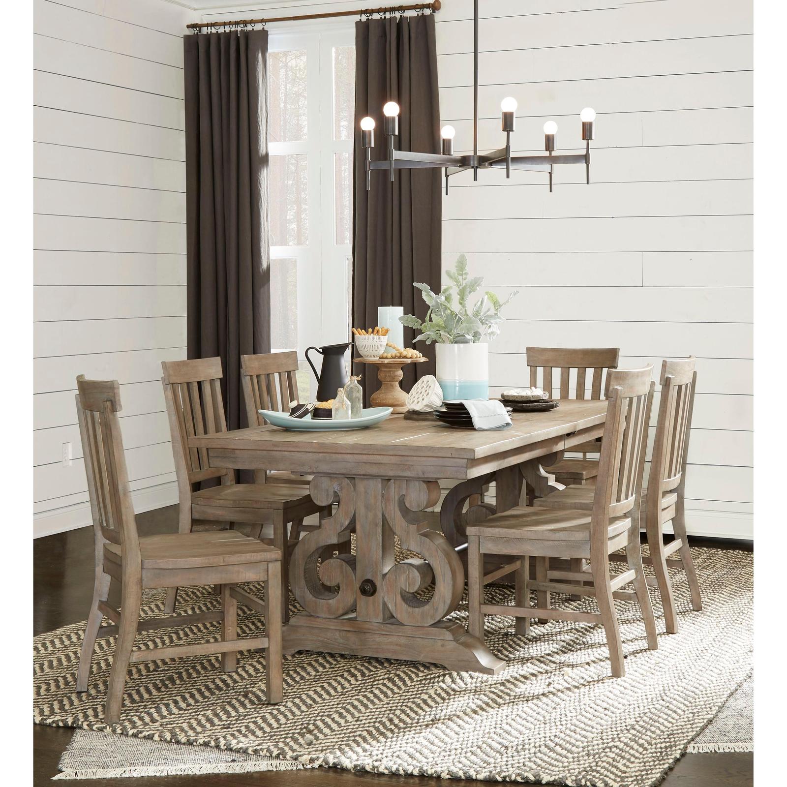 Magnussen Home Tinley Park Dove Tail Grey Extendable Rectangular Dining Table