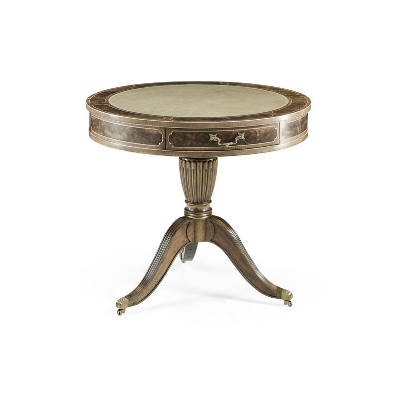 Jonathan Charles Buckingham Bleached Mahogany Drum Table – Grayson Living