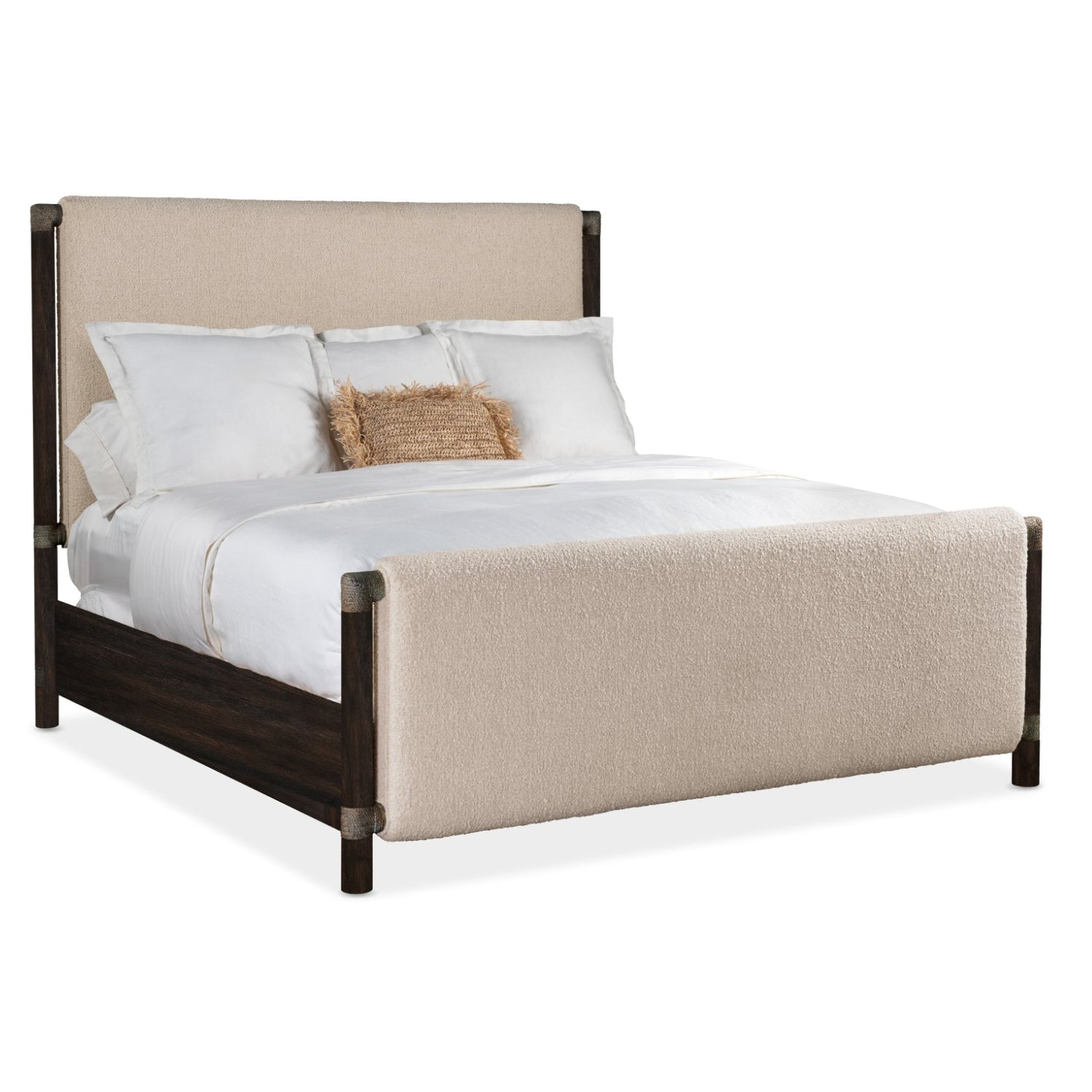 Hooker Furniture Retreat Upholstered Panel Bed Black Sand