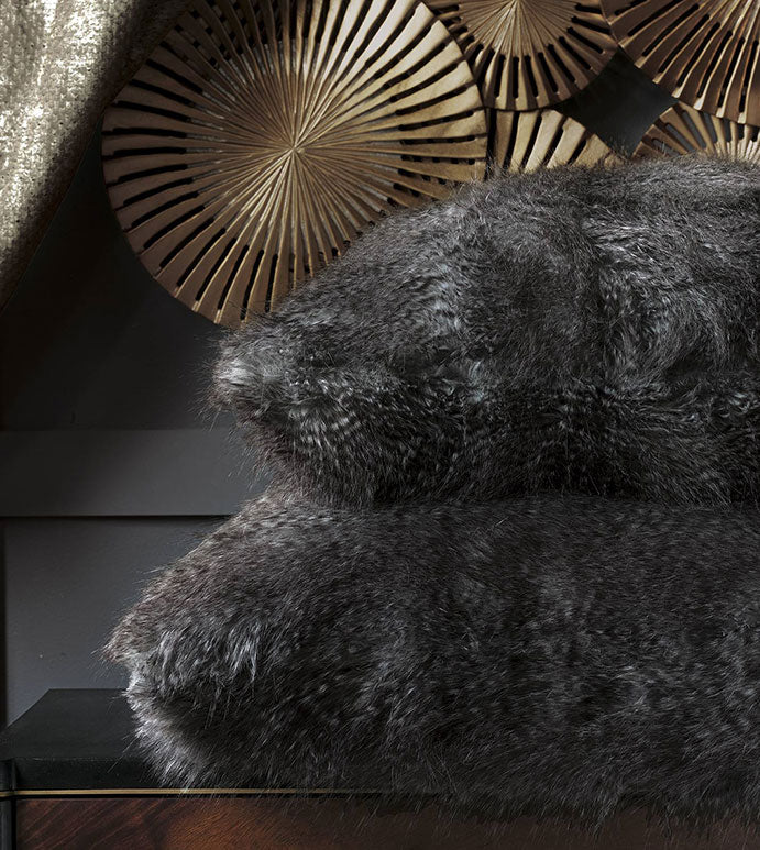 Eastern Accents Indochine Faux Fur Decorative Pillow