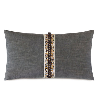 Eastern Accents Indochine Pleated Trim Decorative Pillow