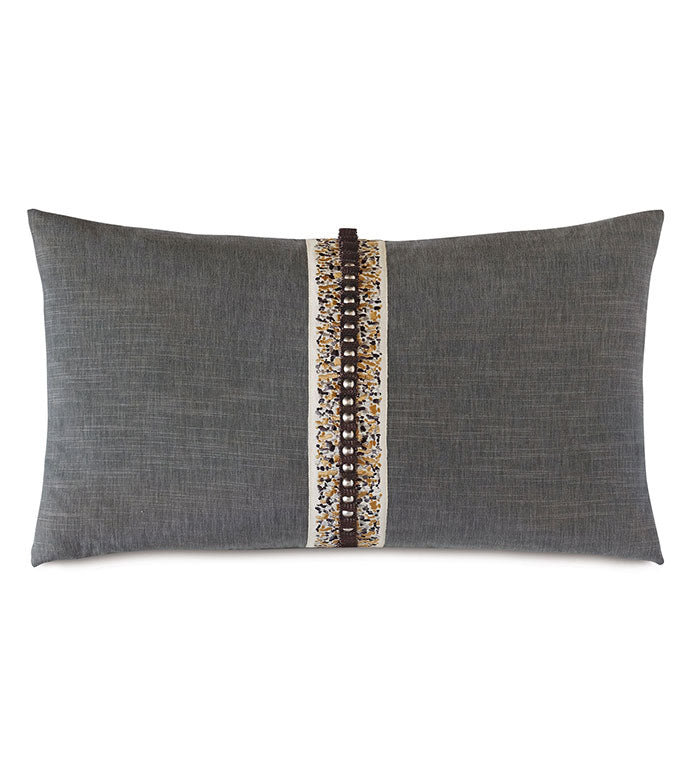 Eastern Accents Indochine Pleated Trim Decorative Pillow