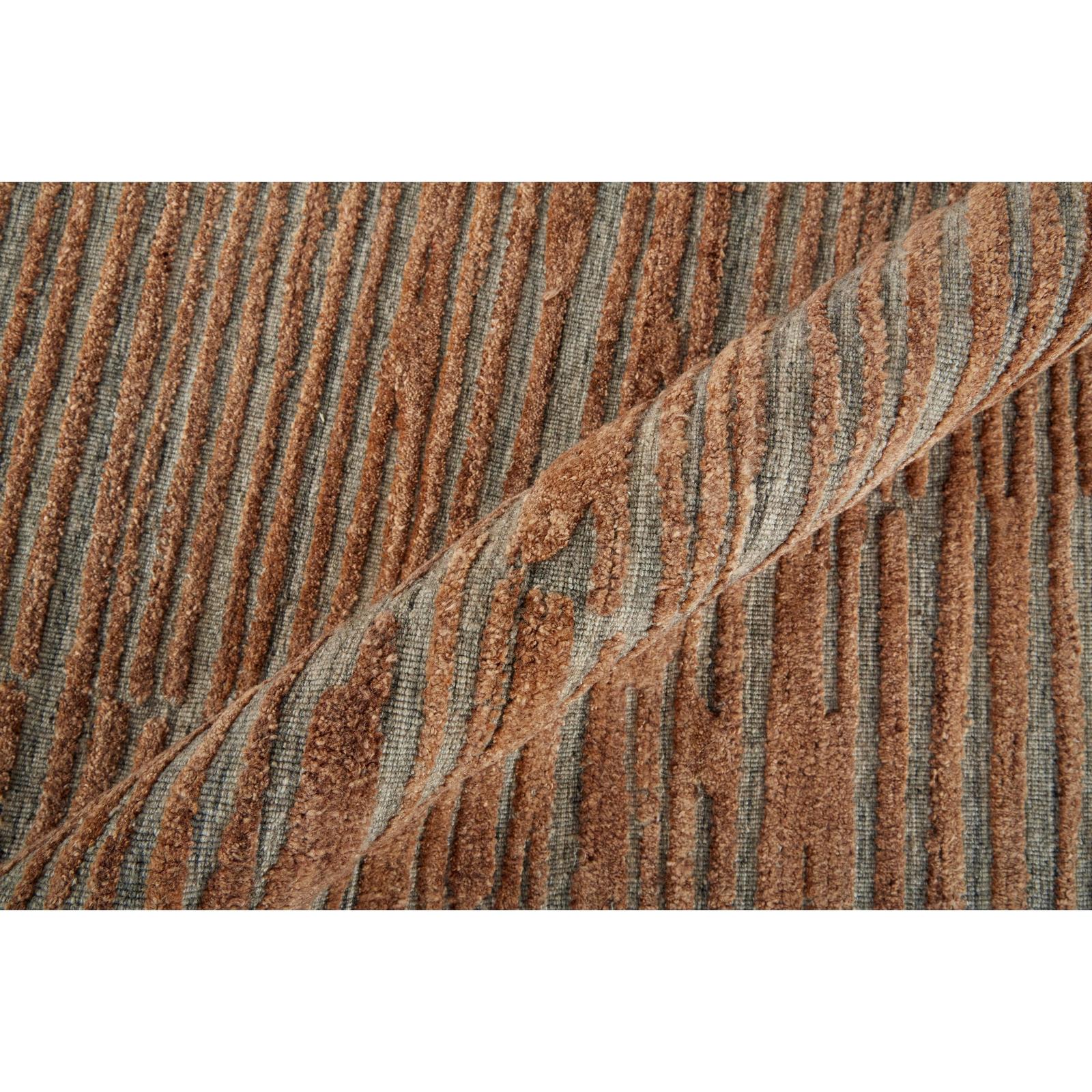 Feizy Braeside T8005 Transitional Abstract, Orange/Gray, Rug