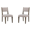 Magnussen Home Kavanaugh Weathered Kona Brown Upholstered Side Chair Set of 2