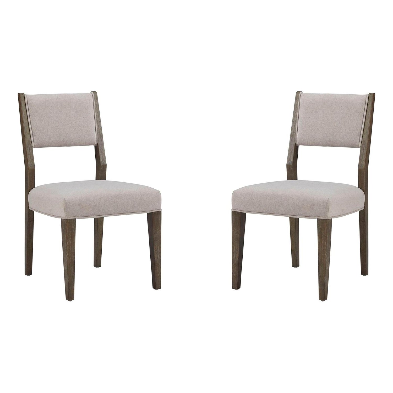 Magnussen Home Kavanaugh Weathered Kona Brown Upholstered Side Chair Set of 2