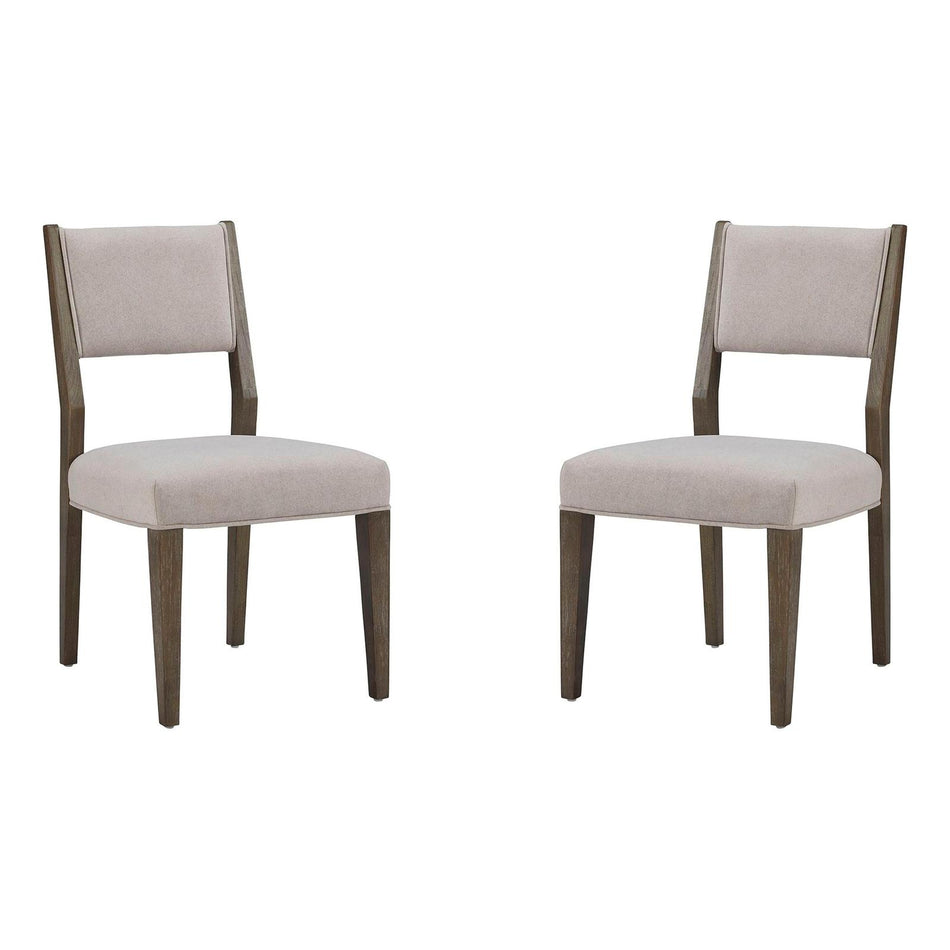 Magnussen Home Kavanaugh Weathered Kona Brown Upholstered Side Chair Set of 2