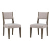 Magnussen Home Kavanaugh Weathered Kona Brown Upholstered Side Chair Set of 2