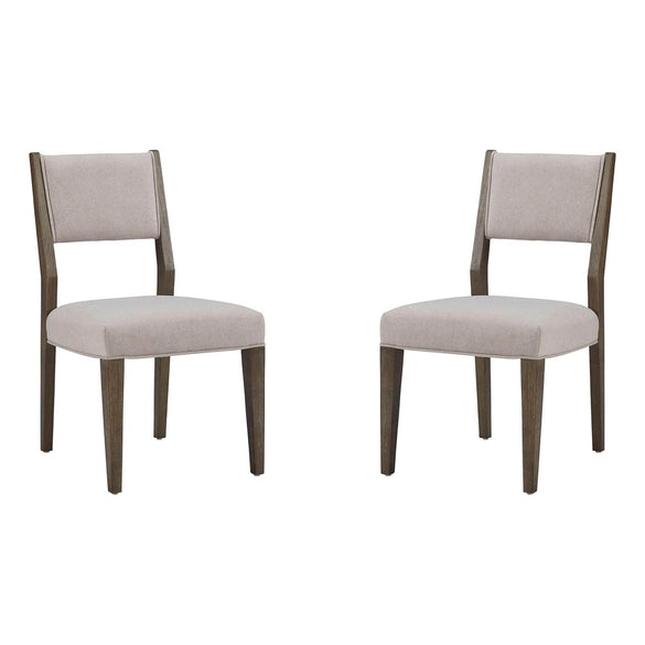 Magnussen Home Kavanaugh Weathered Kona Brown Upholstered Side Chair Set of 2