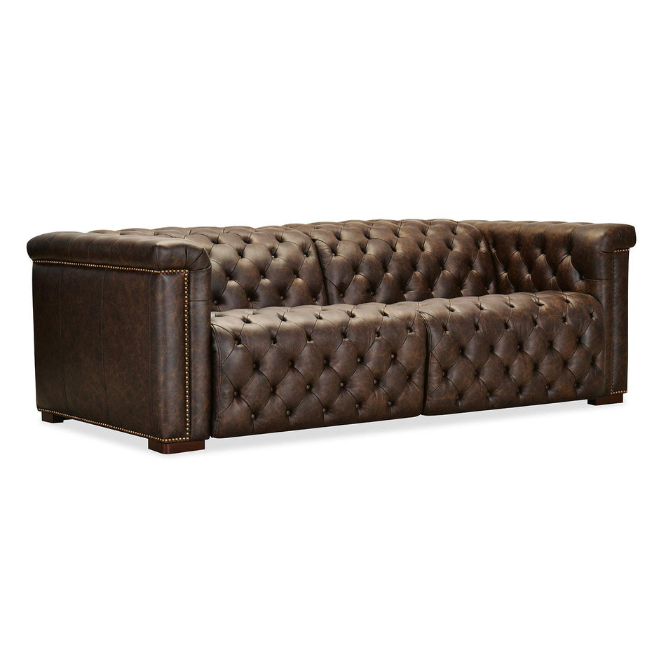 Hooker Furniture Savion Deux Sofa with Power Recliners and Power Headrests