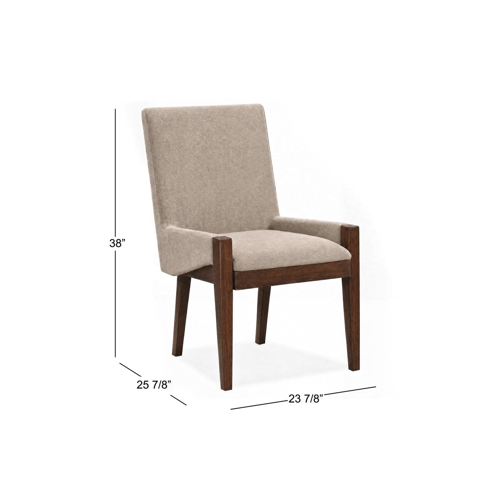 Magnussen Home Reena Rich Brown Upholstered Host Chair Two Pack