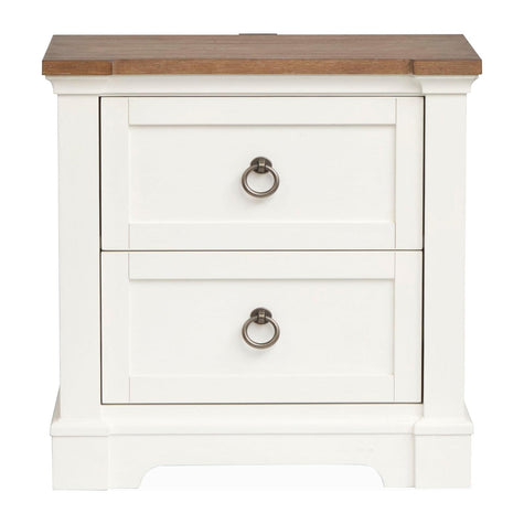 Magnussen Home Kingston Whisper White & Cerused Nutmeg Drawer Nightstand