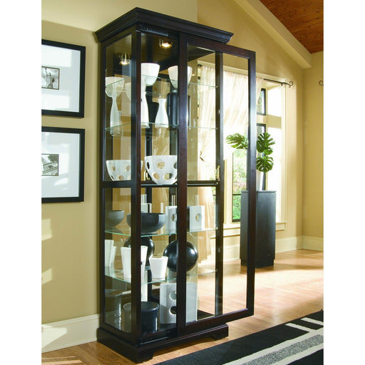 Pulaski Furniture PFC Curios Tall 5 Shelf Curio Cabinet-Sliding Door