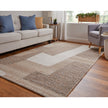 Feizy Pollock 8953F Modern Abstract in Brown/Tan/Ivory