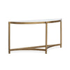 Magnussen Home Cassidy Aged Brass & Volakas Classic Demilune Sofa Table
