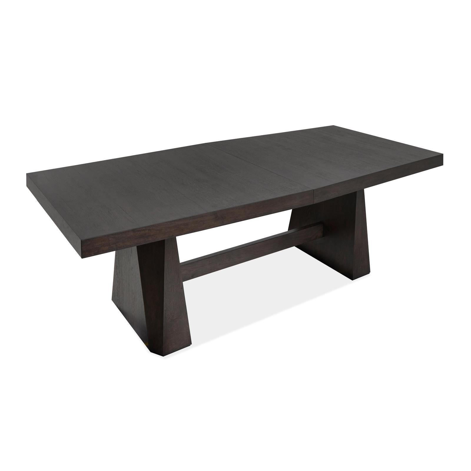 Magnussen Home Tauren Coffee Bean Extendable Double Pedestal Dining Table