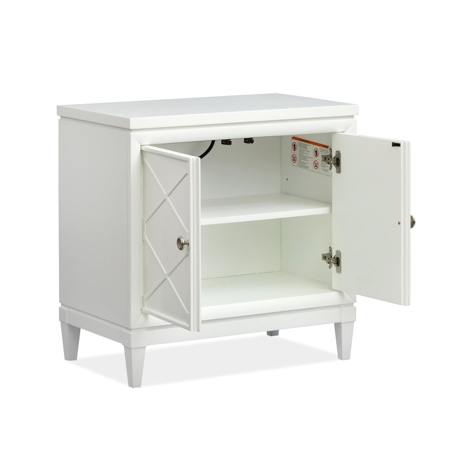 Magnussen Home Springhouse Whisper White Door Nightstand