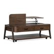 Magnussen Home Hallie Milk Chocolate & Dark Chocolate Lift Top Storage Cocktail Table With Casters
