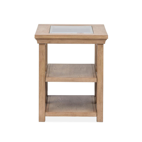 Magnussen Home Coventry Honey Wheat Rectangular Shelf End Table