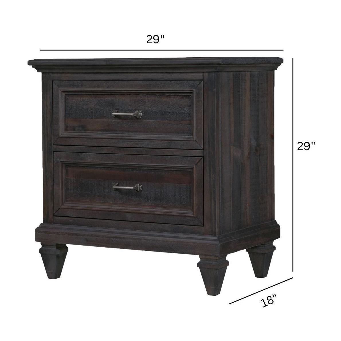 Magnussen Home Calistoga Weathered Charcoal Drawer Nightstand