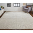Feizy Alford 6921F Modern Solid in Ivory/Tan