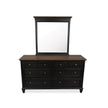 Magnussen Home Surrey Brown Double Drawer Dresser With Portrait Mirror