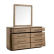 Magnussen Home Thorne Amber Brown Double Drawer Dresser With Portrait Mirror