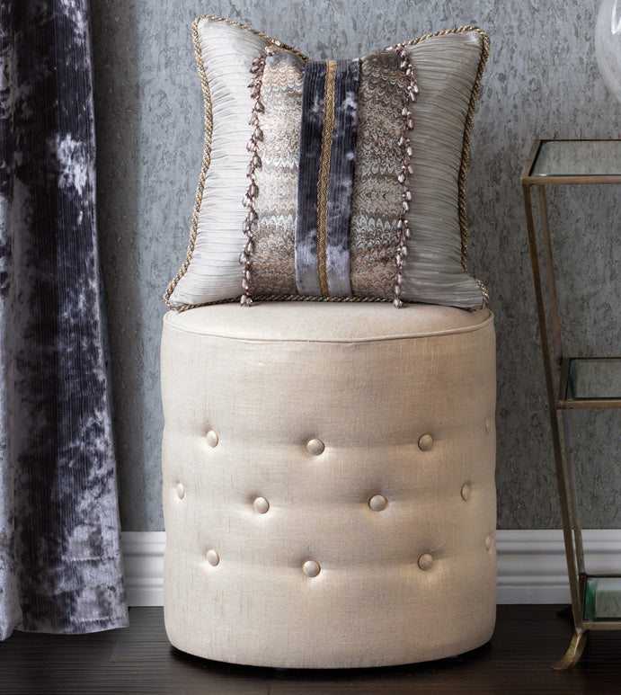 Eastern Accents Imogen Metal Insert with Beaded Trim