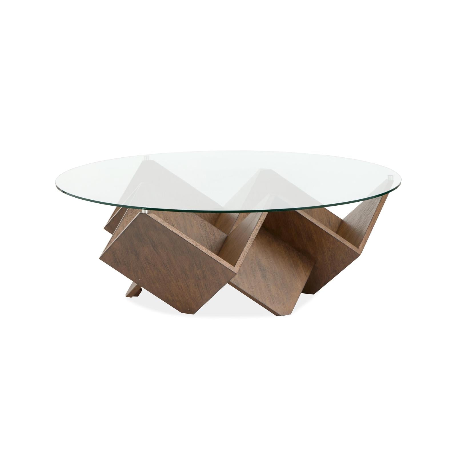 Magnussen Home Vector Russet Round Cocktail Table