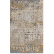 Feizy Aura 39LNF Modern Abstract Rug in Ivory/Brown/Gray
