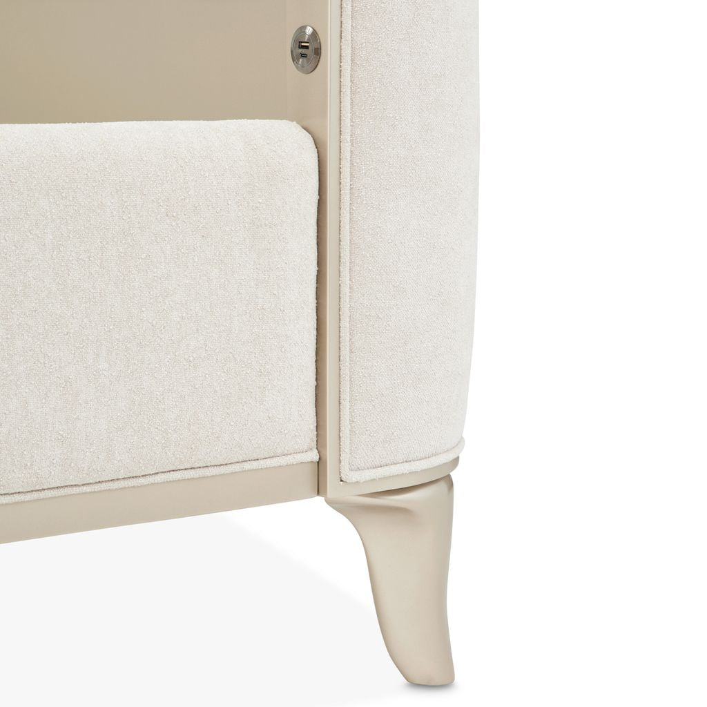 Michael Amini La Marisia Upholstered Bed - Tranquil/Champagne Gold