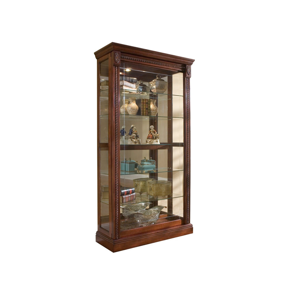 Pulaski Furniture PFC Curios Sliding Door 5 Shelf Curio Cabinet