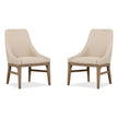 Magnussen Home Tristan Swiss Coffee Upholstered Arm Chair Set of 2