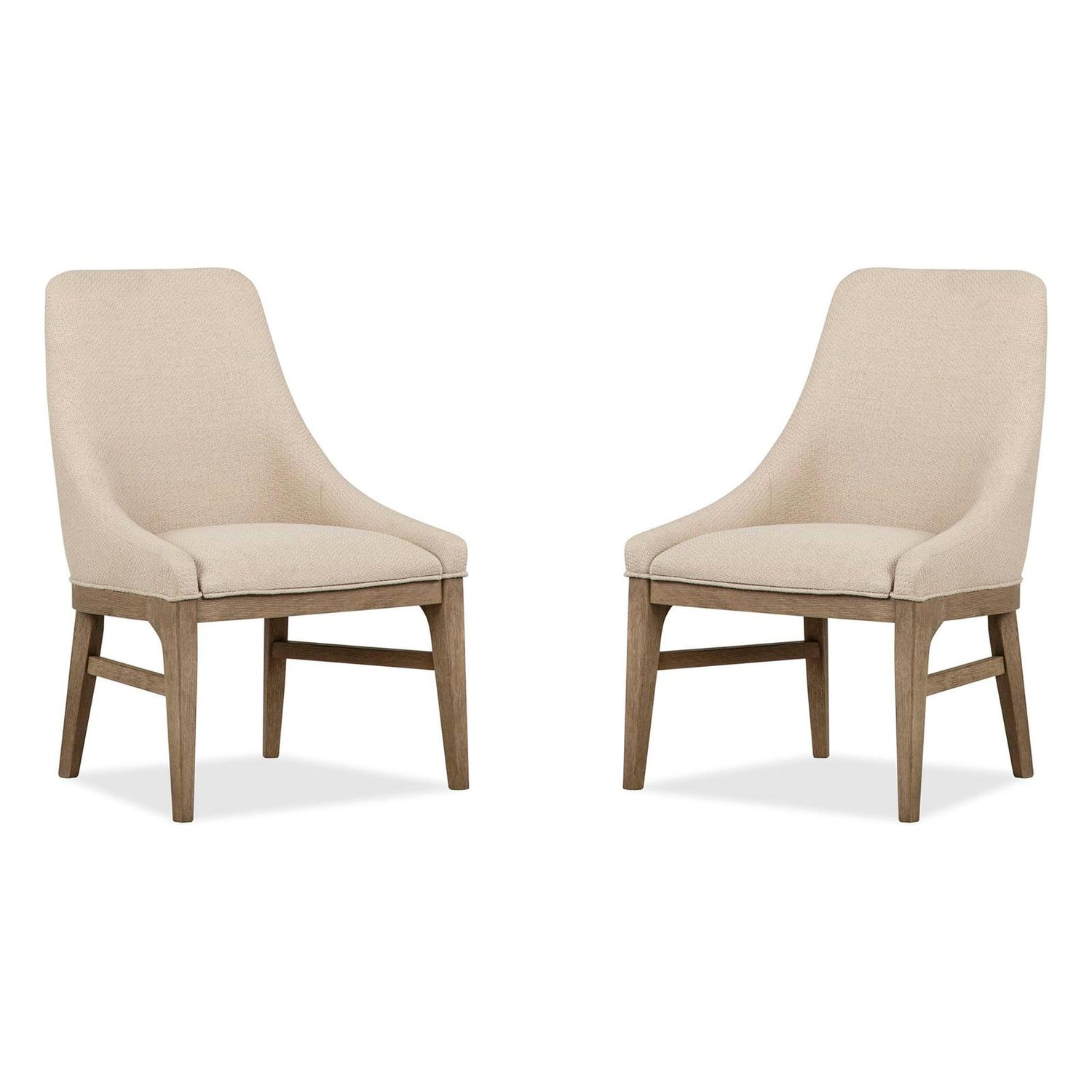Magnussen Home Tristan Swiss Coffee Upholstered Arm Chair Set of 2