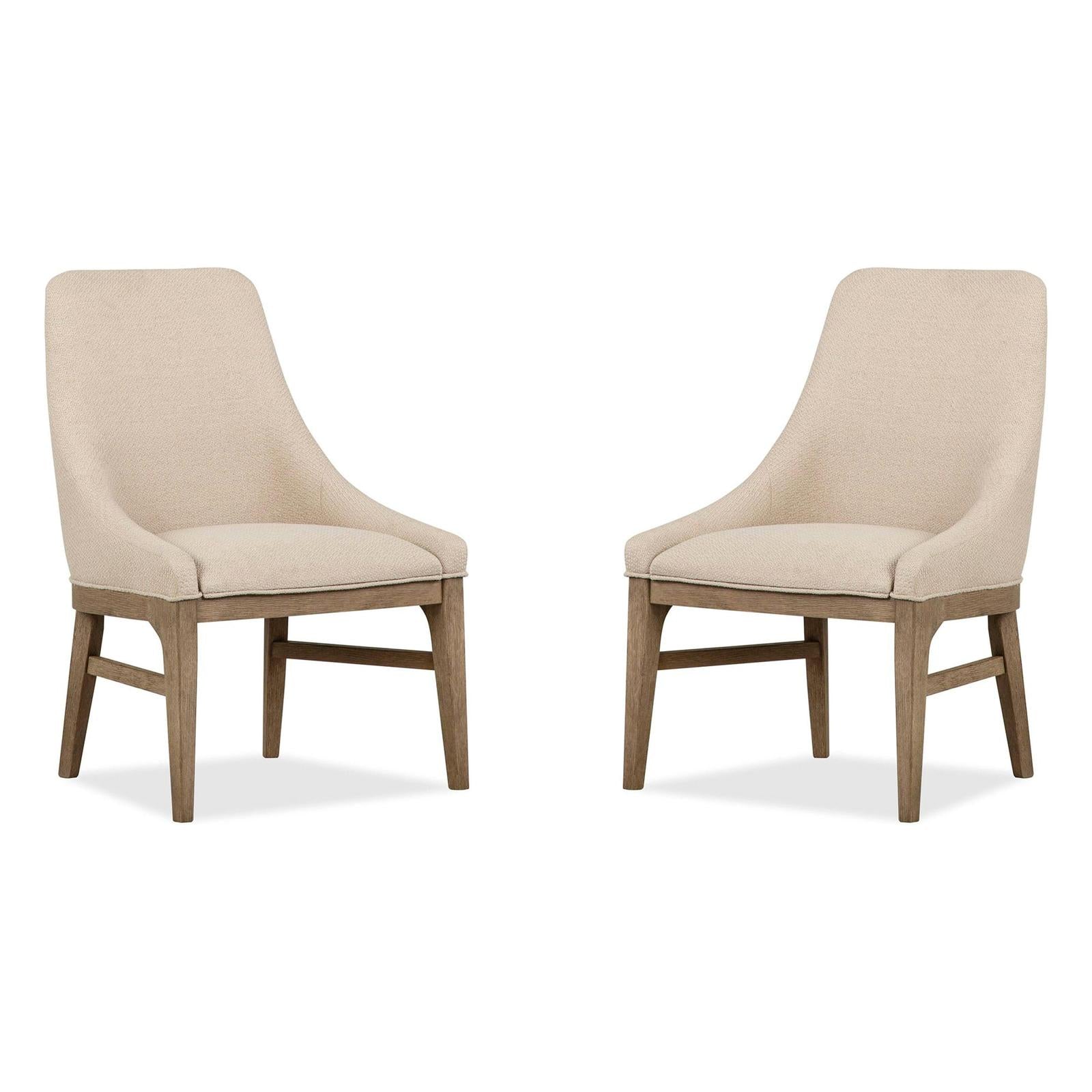Magnussen Home Tristan Swiss Coffee Upholstered Arm Chair Set of 2